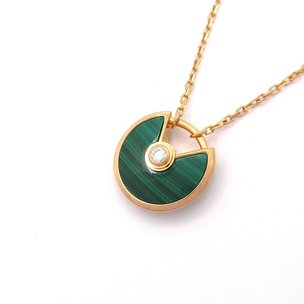 Cartier AMULETTE DE CARTIER NECKLACE XS Necklace 18K Rose Gold Green Diamond
